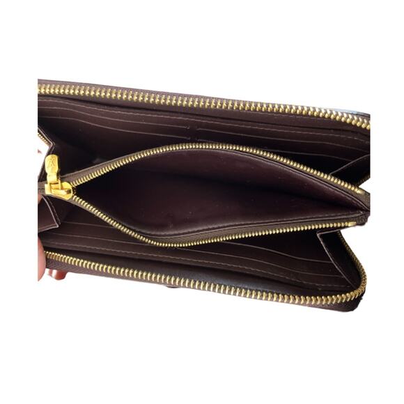 Louis Vuitton Vernis Clemence Wallet Magenta Brown Patent Leather With Dustbag - Picture 11 of 15